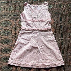 American Girl Pink Embroidered Kids Dress